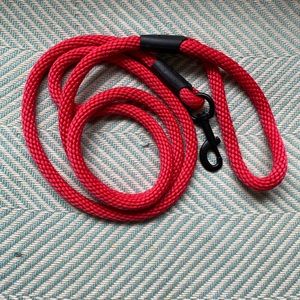Red 6-Ft Long Rope Dog Leash